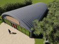 all metal roof and walls hangar style main structure