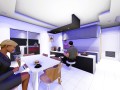 light-grey-ceiling-with-bluish-light-on-white-walls